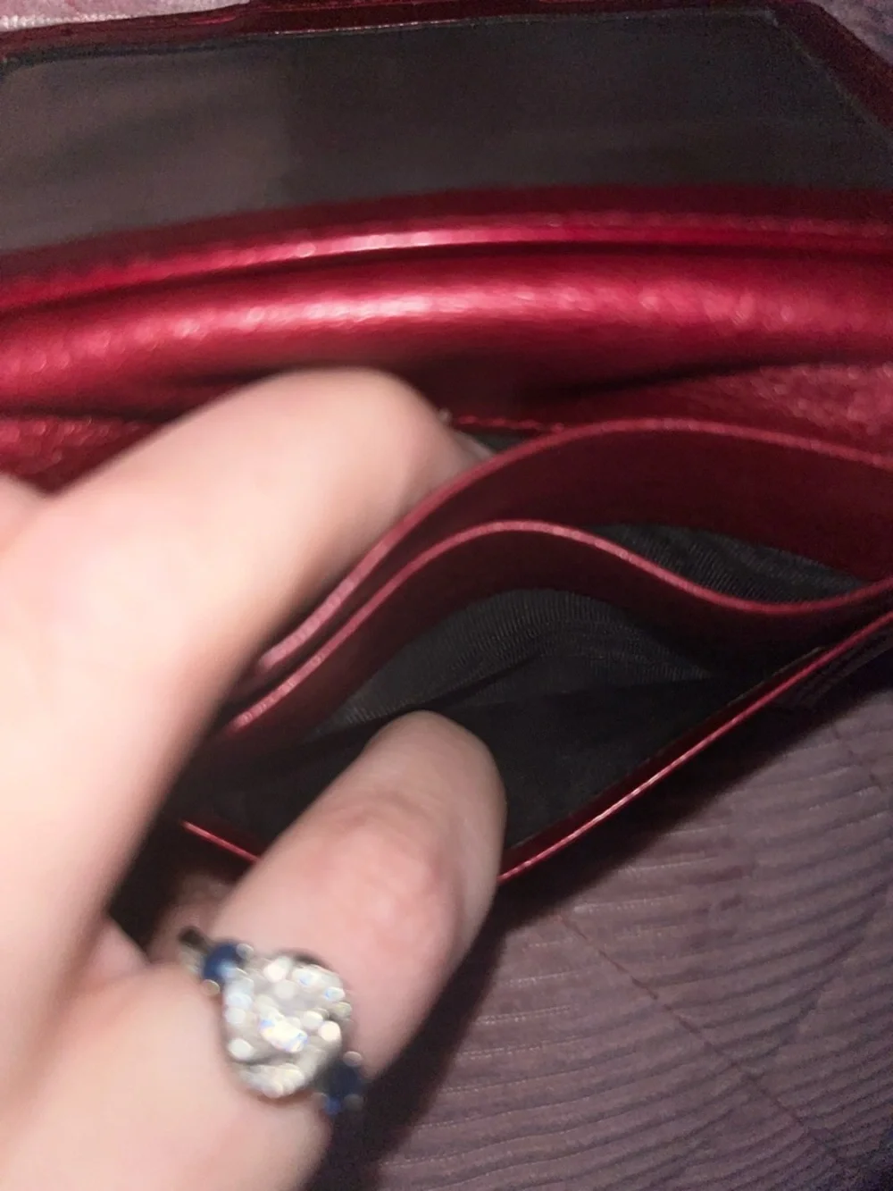 Gucci Burgundy Leather GG Heart Snap Card Holder & wallet with Monogram & heart - Picture 9 of 14